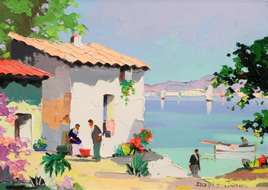 § Cecil Rochfort DOyly John (1906-1993) Near the Flower Market, Cannes 10 x 14in.
